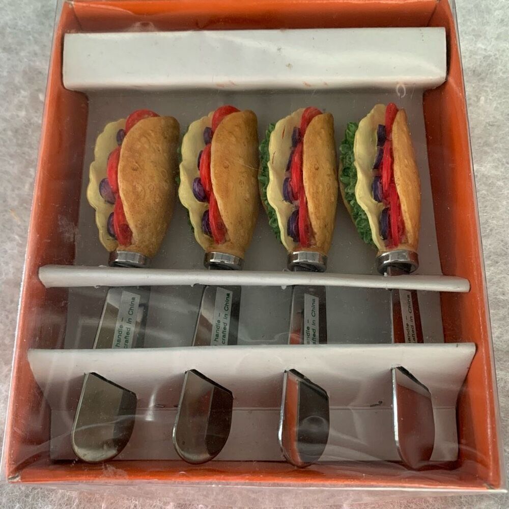 Boston Warehouse Taco Spreader 1995 Stainless Steel Knives *New*